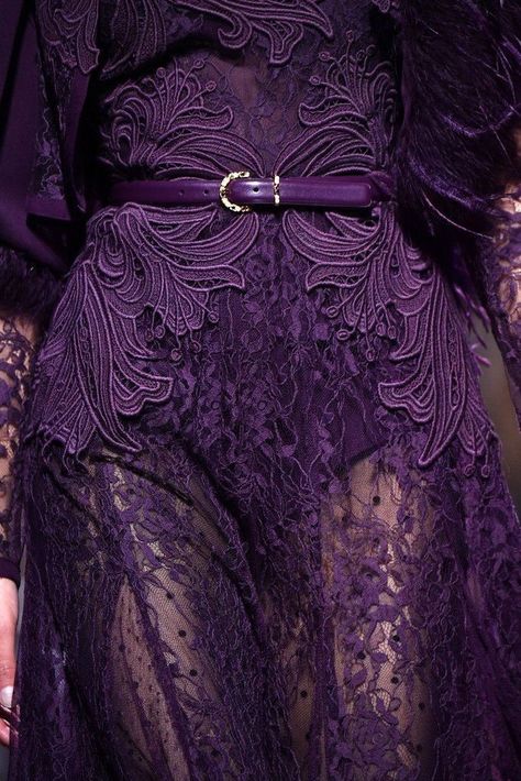 Gown Aesthetic, Purple Leaves, Elie Saab Fall, Raven Queen, Dark Purple Aesthetic, Damian Wayne, Couture Details, Colour Purple, Purple Rain