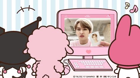 Skz Pink Header, Minsung Laptop Wallpaper, Pink Keyboard Wallpaper, Pink Twitter, Kids Computer, Cute Headers, Wallpaper Ipad, Instagram Funny Videos, Kpop Posters