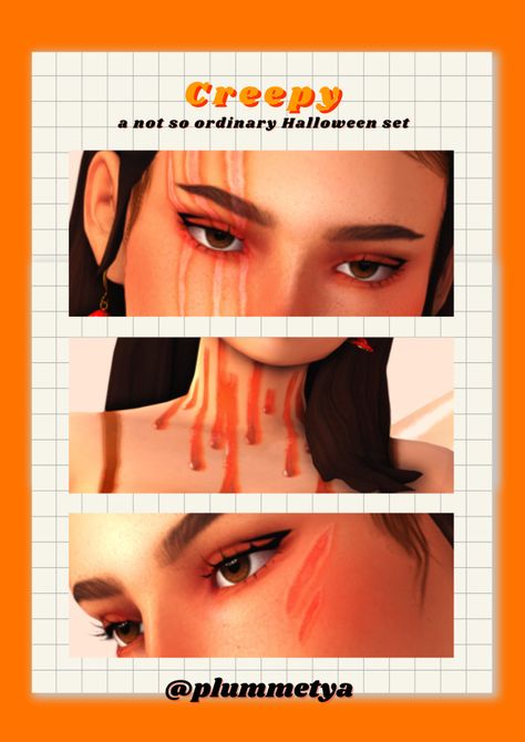 Sims 4 Cc Halloween, Sims 4 Halloween Cc, Sims 4 Halloween, Makeup Cc, Pelo Sims, Sims 4 Cc Makeup, Sims 4 Cc Skin, Free Sims, Sims Building