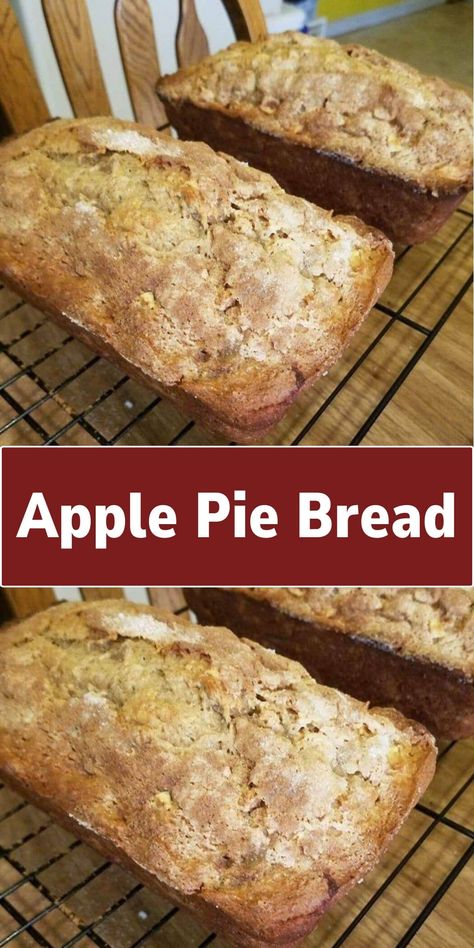 Apple Pie Bread Apple Pie Bread Recipe, Can Apple Pie Filling, Apple Pie Bread, Apple Pie Filling Recipes, Apple Bread Recipe, Cinnamon Apple Pie, Brown Sugar Recipes, Pie Filling Recipes, Apple Recipes Easy