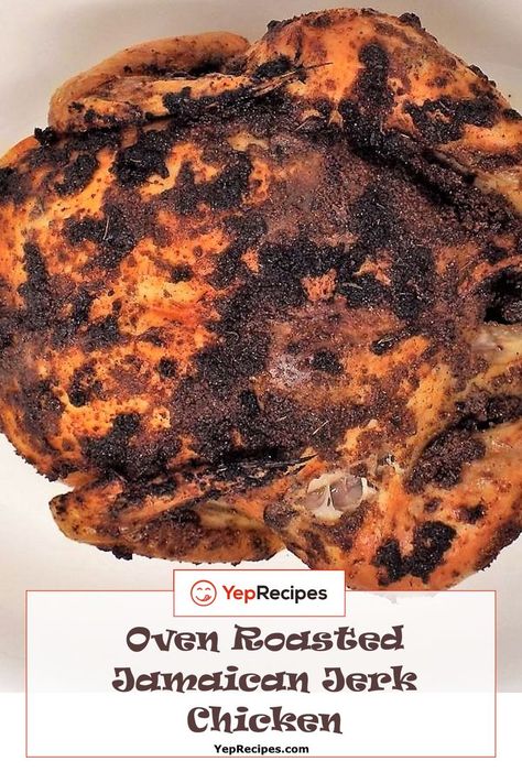 Whole Jerk Chicken, Food Jamaican, Jamaican Recipe, Jerk Recipe, Oven Food, Jerk Chicken Recipe, Jamaican Jerk Chicken, Chicken Rub, Whole Chicken Recipes