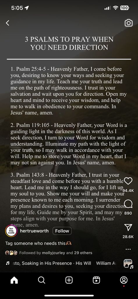 Psalms To Pray, Bible Verse For Direction, Prayers With Scripture, Scripture On Faith, Intercession Prayers, What I Like About You, Motivational Bible Verses, Gods Guidance, Comforting Bible Verses