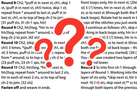 How to read a crochet pattern! Pattern Meaning, Simply Crochet, Basic Stitches, Learn To Crochet, Tapestry Needle, Page Layout, Crocheted Item, Stitch Markers, Double Crochet