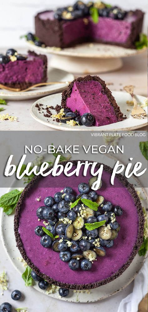 Vegan Blueberry Pie Recipe, Healthy Blueberry Desserts, Vegan Blueberry Pie, Blueberry Pie Recipe, Vegan Tarts, Blueberry Cheesecake Recipe, Blueberry Filling, Vegan Baking Recipes, Vegan Pie