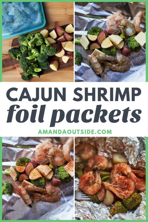 Foil packet meals are one of the easiest car camping dinner ideas there is! This cajun shrimp foil packet recipe is so delicious and simple. It’s packed with shrimp, broccoli, and potatoes and seasoned with a spicy cajun seasoning. These shrimp foil packets for the grill will definitely be a hit on your next camping trip! They also can be cooked on some coals in a fire pit. Foil packet dinners require minimal prep and cleanup making them the perfect camp meal. Download the recipe today! Cajun Shrimp Foil Packets, Shrimp Foil Packets, Camping Dinner Ideas, Foil Meals, Potato Packets, Cajun Seasoning Mix, Foil Packet Potatoes, Shrimp Broccoli, Camping Dinner