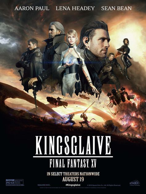 Click to View Extra Large Poster Image for Kingsglaive: Final Fantasy XV Final Fantasy Kingsglaive, Sean Bean, Lena Headey, Best Anime Drawings, Popular Tv Series, Movie Streaming, Movies Posters, Final Fantasy Xv, Fantasy Movies