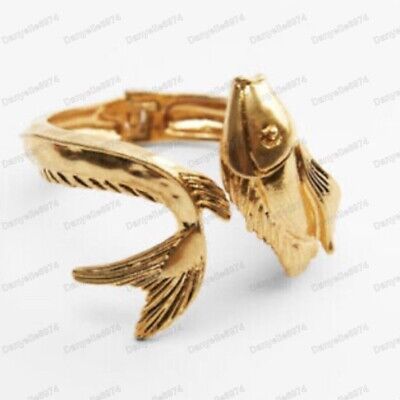 Koi Carp Bangle by Zara. Gorgeous old gold finish. Fishing Bracelet, Koi Carp, Carp, Goldfish, Gold Finish, Bracelets And Charms, Koi, Jewellery And Watches, Gold Bracelet