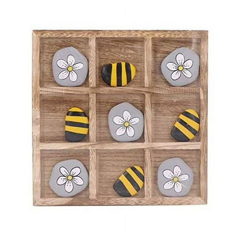 Animals Games, Honey Bee Home, Bee Room, Tic Tac Toe Board, Bee Shop, Honey Bee Decor, Posca Art, Tic Tac Toe Game, Bee Birthday