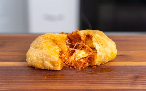 Pizza Puffs! (Chicago-style) — Omnivorous Adam Pizza Puffs Recipe Chicago, Pizza Puffs Recipe, Pizza Puffs, Chicago Pizza, Hot Dog Stand, Puff Recipe, Beef Sausage, Cheese Pies, Video Creator