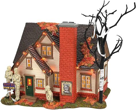 Spider House, Dept 56 Halloween, Department 56 Halloween, Halloween Village Display, Dept 56 Snow Village, Casa Halloween, Spooky Town, Halloween Miniatures, Village Display