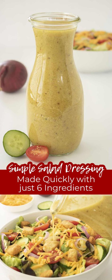 A Simple Salad Dressing can go a long way in making boring salad taste great. Our salad dressing recipe is quick and easy to make- tasty too! With just a few pantry and fridge staples, you can make a delicious salad topping that beats any sort of store-bought salad dressing. We love this stuff and think it just might be our new everyday salad dressing! Everyday Salad Dressing, Quick And Easy Salad Dressing, Homade Dressings, Oil Based Salad Dressing, Dressings For Salads, Quick Salad Dressing, Diy Dressings, Simple Salad Dressing, Fridge Staples