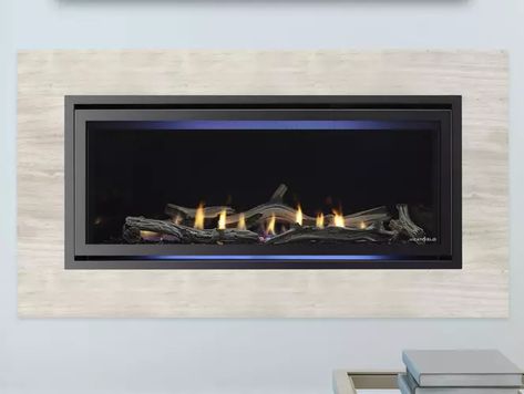 Mezzo Linear Indoor Gas Fireplace | Heat & Glo Linear Gas Fireplace, Indoor Gas Fireplace, Vented Gas Fireplace, Outdoor Wood Fireplace, Fireplace Heat, Fireplace Fronts, Wall Mount Fireplace, Gas Fireplace Insert, Mounted Fireplace