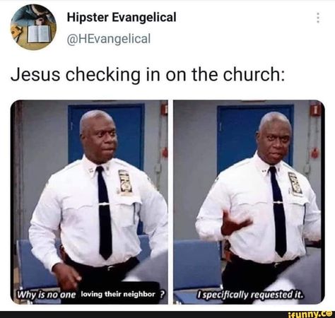 Tap to see the meme Bible Jokes, Church Memes, Jesus Memes, Wanda Vision, Christian Jokes, Bible Humor, Christian Humor, Marvel Stuff, Christian Memes