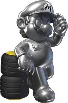 Metal Mario touches his cap and leans against some tires, all cool and stuff from the official artwork set for #MarioKart7 on #Nintendo3DS. #MarioKart #Mario Visit for more info http://www.superluigibros.com/mario-kart-7-3ds Metal Mario, Mario Kart 7, Mario Kart 8, Super Mario Party, Mario Nintendo, Nintendo Characters, Super Mario Art, Tv Tropes, Super Mario World