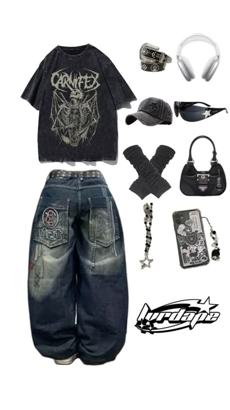 Outfits Baggy Clothes, Baggy Clothes Aesthetic, Outfits For Highschool, Styl Grunge, Tomboy Fits, Tomboy Femme, Street Style Outfits Casual, Baggy Outfit Ideas, Trashy Outfits