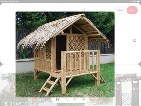 Cubby House Ideas, Bamboo Furniture Diy, Kids Cubby Houses, Bamboo Diy, Bahay Kubo, Bamboo House Design, Bamboo Structure, Bamboo Architecture, Bamboo Decor