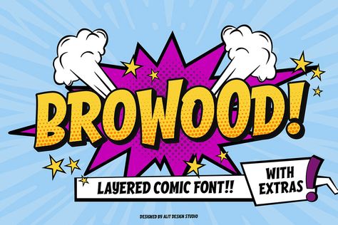 Superhero Font, Comic Book Font, Comic Display, Book Cartoon, Comic Font, Cartoon Font, Best Comic Books, Display Fonts, Old Comics