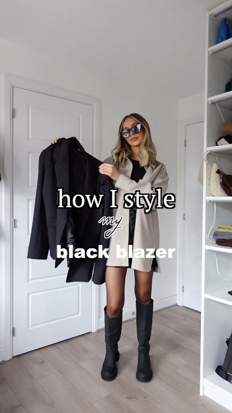 Alexx Coll (@alexxcoll) posted on Instagram: “This is why everyone needs a black blazer in their wardrobe. Blazer @slathelabel” • Jan 10, 2022 at 1:56pm UTC Rainy Day Business Casual, Rainy Day Business Casual Outfits, Styling A Black Blazer, Black Blazer Outfit Work, Alexx Coll, Style Black Blazer, Black Blazer Casual, Rainy Day Outfit For Work, Black Blazer Outfit