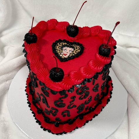 Cheetah print Betty Boop cake 🖤❤️ #bettyboop #bettyboopcake #cutecakes #vintagecakes #heartcakes #occakes #socalcakes #birthdaycakeinspo #wiltontips #cakesofinstagram #orangecountycakes #weddingcakes #wiltoncakes #ocevents #cakes #cakebusiness #thelayeredbakery #fatdaddios #smallbusiness #colourmill #americolor #foryou #explorepage Red Hello Kitty Birthday Party Ideas, Cheetah Print Cake Ideas, Betty Boop Theme Party Ideas, Betty Boop Cake Ideas, Betty Boop Birthday Party Ideas, Betty Boop Birthday Cake, Betty Boop Party, Betty Boop Cake, Cheetah Print Cakes