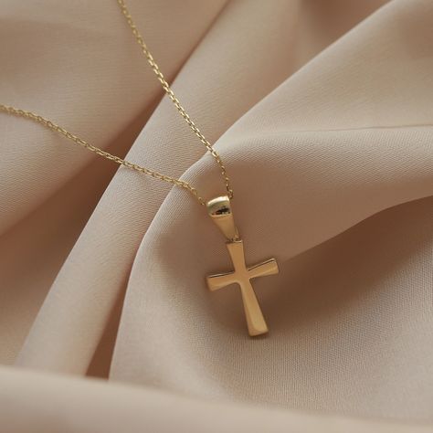 Cross Pendant Necklace Woman Gold, Gold Cross Necklace For Women, Self Sacrifice, Cross Pendant Necklace Woman, Gold Rosary Necklace, Yellow Gold Cross Necklace, Muji Pens, Gold Earrings Indian, Cross Necklace Women