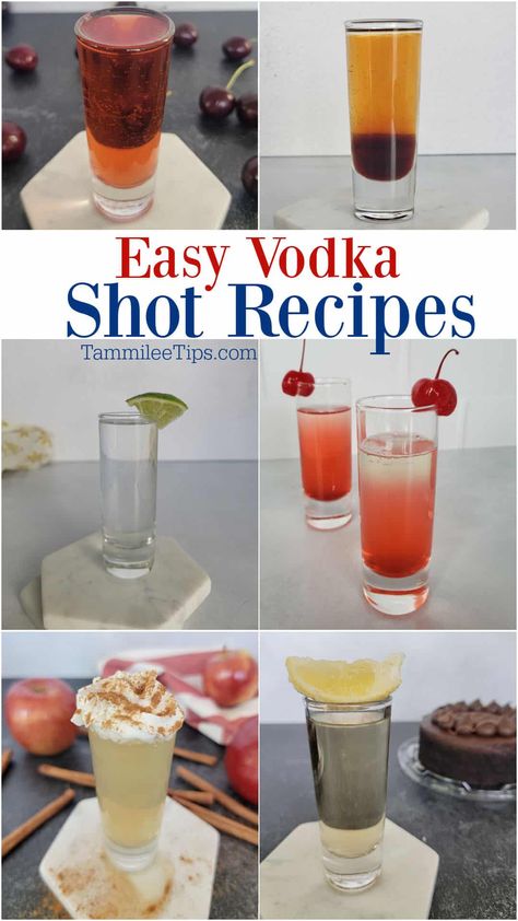 Birthday Shooters Alcohol, Fun Party Shots Alcohol, Vodka Shooters Recipes, Easy Party Shots, Fun Vodka Shots, Cheesecake Shots Alcohol, Easy Tasty Shots, New Years Eve Shot Recipes, Birthday Party Shots