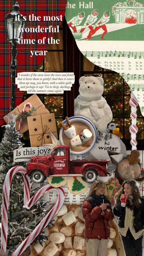 Christmas Poster Board Ideas, Harry Potter Weihnachten, Foto Best Friend, Christmas Dreaming, Merry Christmas Wallpaper, Xmas Wallpaper, Christmas Collage, Christmas Wallpapers, Christmas Phone Wallpaper