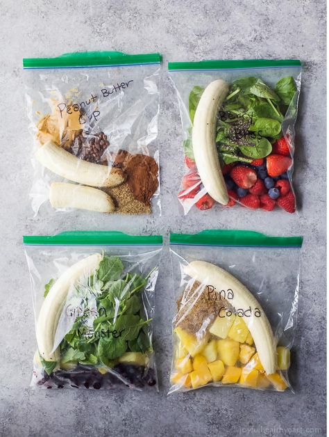 Smoothie Meal Prep, Freezer Smoothie Packs, Freezer Smoothies, Healthy New Year, Resep Smoothie, Smoothie Packs, Smoothies For Kids, Easy Smoothie Recipes, Easy Smoothies