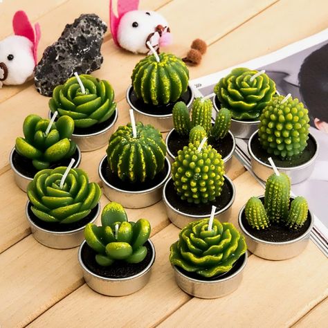 Cactus Tealight Candles (12 pieces) – Phyther Candles