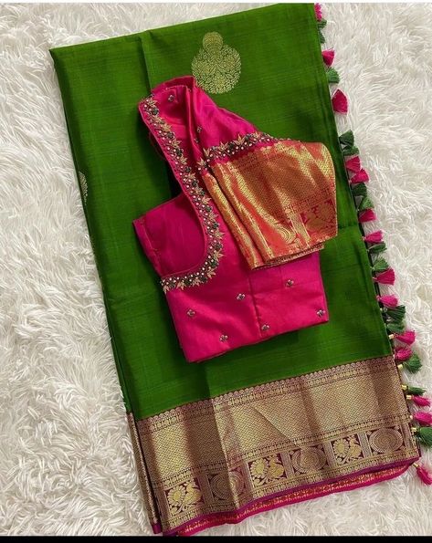 Simple Pattu Blouse Designs, Pattu Sarees Blouse Designs, Pattu Saree Designs, Latest Pattu Sarees, Latest Silk Sarees, Latest Bridal Blouse Designs, New Saree Designs, Latest Blouse Designs Pattern, Traditional Blouse Designs