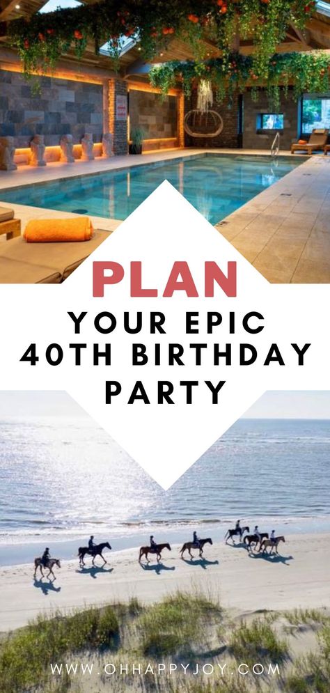 40th Birthday Ideas for Women 40th Birthday Party Checklist, 40th Beach Party Ideas, Epic 40th Birthday Ideas, Ways To Celebrate 40th Birthday, Fun 40th Birthday Ideas For Women, Destination Birthday Ideas, Celebrate 40th Birthday, 40th Theme, 40th Birthday Trip Ideas