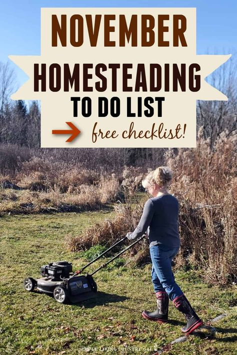 Prepare your homestead for the winter season with our FREE November checklist! Ensure your home, barn, and animals are ready with these actionable tips. This step-by-step plan will get you back on track with your winter prep. From the garden to the coop, the barn and your livestock we will help you get ready without the overwhelm. #Homesteading #WinterPrep Annual Homestead Schedule, Home Steading For Beginners, Homestead Schedule, Home Steading, Tumbling Composter, Dust Bath, Garden Rake, Dairy Goats, Land Management