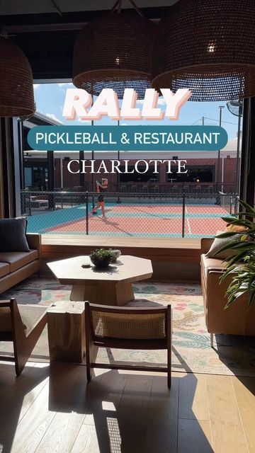 cltbucketlist on Instagram: "🔥GRAND OPENING🔥 Where are our Pickleball players? Never played before? Either way, @rallypickleball is opening tomorrow, June 28th! 🍾 They have 4 indoor and 4 outdoor Pickleball courts. You book 90 minute playtime slots and can invite up to 8 guests per booking reservation. The courts come with your own personal lounge area, where you can enjoy some drinks and food while you rest from playing. 🛋️🥂The paddles and balls also come with the reservation. If Picklebal Indoor Pickleball, Pickel Ball Court, Indoor Pickleball Court, Austin Interior Design, Wellness Club, Lake Style, Pickleball Court, Adventure Travel Explore, Coffee Shop Design