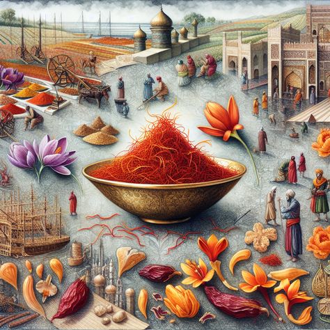 Saffron: The Story of Red Gold Saffron Farm, Spiritual Drawings, Saffron Crocus, Saffron Spice, Saffron Flower, Saffron Threads, Crocus Flower, Persian Wedding, Summer 2025