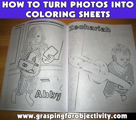 Photos Into Coloring Sheets Meaningful Presents, Coloring Pages Inspirational, Coloring Pages For Boys, Pokemon Coloring, Diy Presents, Do It Again, How To Turn, Colouring Books, Christmas Pictures