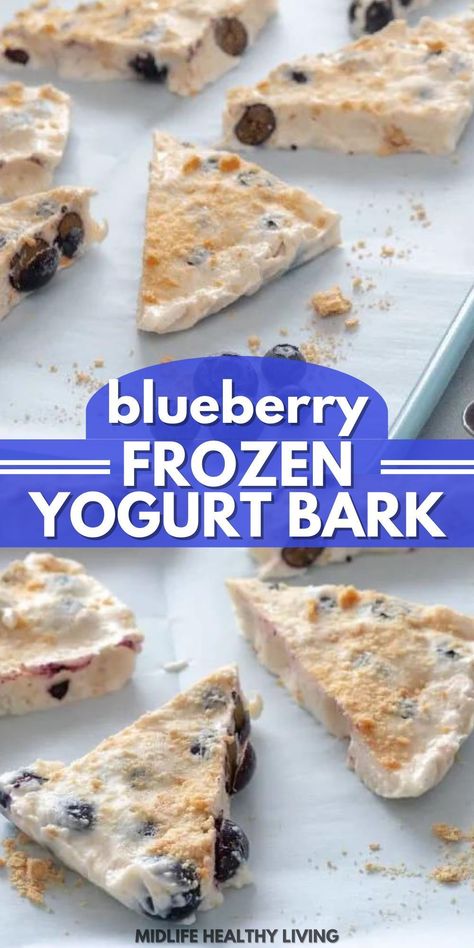 Welcome spring with this tasty Weight Watchers Frozen Yogurt Bark. It's an easy, low-calorie snack made with just a few ingredients, perfect for satisfying your cravings any time of the day. Whip it up today and indulge in a tasty treat that keeps your health and wellness goals on track. Get started and treat yourself to a guilt-free spring delight! Yogurt Bark Recipe Frozen, Blueberry Frozen Yogurt, Blueberry Crunch, Frozen Yogurt Blueberries, Healthy Frozen Yogurt, Yogurt Bark Recipe, Fruit Treats, Bark Recipes, Weight Watcher Desserts