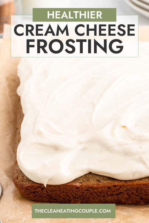 The best Healthier Cream Cheese Frosting - a must try! This light cream cheese frosting is easy to make with only a few ingredients and a cream cheese and greek yogurt base! Perfect for Carrot Cake or Cinnamon Rolls! Healthier Cream Cheese Frosting, Healthier Frosting Recipe, Cottage Cheese Frosting, Cream Cheese Frosting Healthy, Light Cream Cheese Frosting, Healthy Cream Cheese Frosting, Healthy Coffee Drinks, Sweet Potato Pancakes Recipe, Healthy Fruit Dip