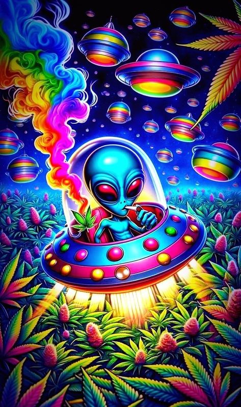 Aliens Wallpaper Iphone, Alien Wallpaper Iphone, Alien Wallpaper, Trippy Iphone Wallpaper, Ufo Art, Alien Artwork, Trippy Designs, Art Trippy, Arte Alien