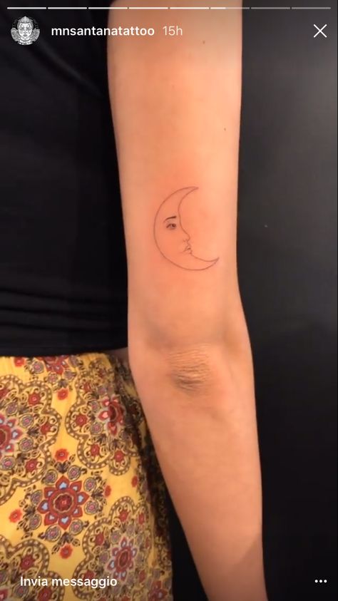 Whole Moon Tattoo, Moon Tattoo With Face, Moon Face Tattoo, Luna Montana, Full Moon Tattoo, Montana Style, Tattoos Inspo, Moon Tattoos, Moon Face