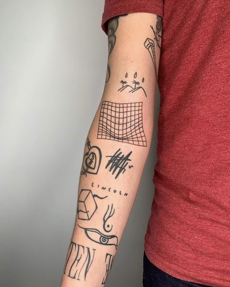 Warped Tattoo, Trippy Tattoo, Mushroom Tattoos, Handpoke Tattoo, Elbow Tattoos, Doodle Tattoo, Hand Poked Tattoo, Up Tattoos, Free Tattoo