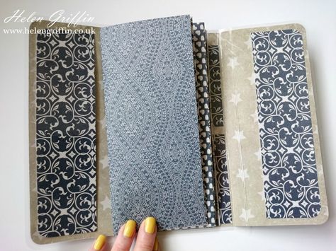 Tutorial | Trifold Folio Mini Album – Helen Griffin Diy Mini Album Tutorial, Brag Books, Scrapbook Club, Diy Mini Album, Album Tutorial, Mini Album Tutorial, Scrapbook Book, Bookmaking, Planner Obsessed