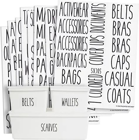 Craft Supply Labels, Closet Labels, Clothing Organization, Shoe Containers, Office Labels, Drawer Labels, Spice Jar Labels, Bin Labels, Craft Label