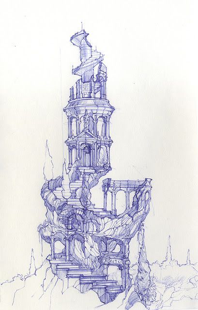 Urban Illustration, Desain Editorial, Albrecht Durer, Architecture Drawing Art, Arte Sketchbook, 판타지 아트, Architecture Sketch, Environment Concept Art, Environmental Art