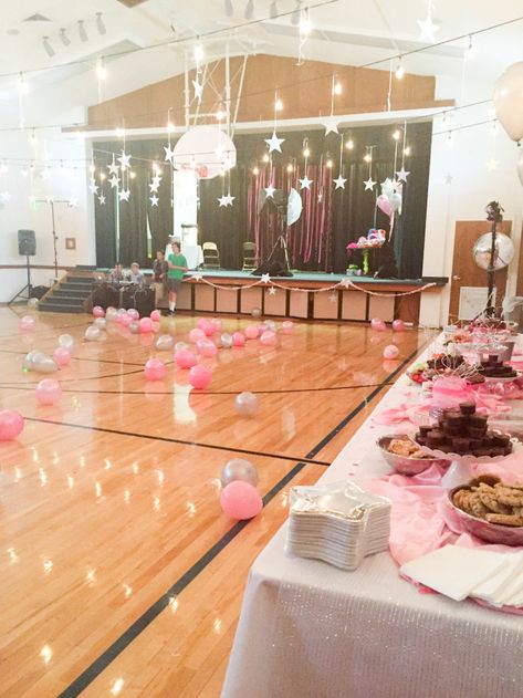 Audrey’s Night Under the Stars | A Joyful Riot Cheap Dance Decorations, Spring Formal Dance Themes, Middle School Dance Decor, Spring Fling Decor, Dance Graduation Party, Elementary School Dance Decorations, Spring Fling Dance Ideas, Spring Fling Ideas School, Spring Dance Ideas