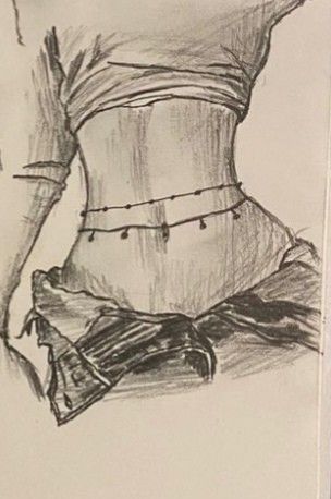 Drawing Sketches Bodies, Waist Drawing Tutorial, Easy Mexican Drawings, Sketch Ideas Bodies, Waist Reference Drawing, Art Sketches Ideas Creative Inspiration, Art Ideas Sketches Simple, Drawing Book Sketchbooks, Art Sketch Book Ideas Inspiration