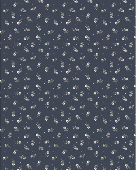 Lewis & Irene Flo's Little Flowers-Navy Tiny Flower · Buy Fabric Online, Suki Loves to Sew Wallpaper Whatsapp, Mini Flowers, Vintage Flowers Wallpaper, Flowery Wallpaper, Whatsapp Wallpaper, Phone Wallpaper Patterns, Wallpapers Iphone, Cute Patterns Wallpaper, Simple Wallpapers