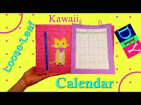 [d]Tutorial how to make cute loose-leaf desktop calendar.[/d] How To Make Cute Calendar, Desktop Calendar, Loose Leaf