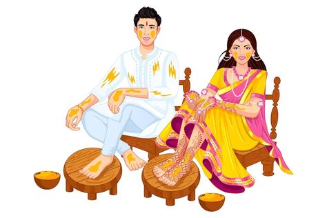 Men Wedding Dresses Indian, Men Wedding Dresses, Indian Wedding Bride And Groom, Indian Wedding Aesthetic, Bride Fashion Illustration, Wedding Illustration Card, Couple Illustration Wedding, Bride And Groom Cartoon, Flower Invitation Card