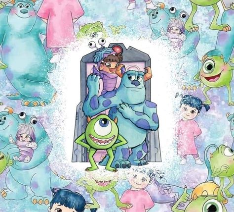 Monsters Inc Aesthetic, Sublimation Ideas Projects, Disney Pop Art, Baby Disney Characters, Monsters Inc Boo, Characters Disney, Disney Princess Babies, Aesthetic Disney, Sublimation Ideas Projects Inspiration