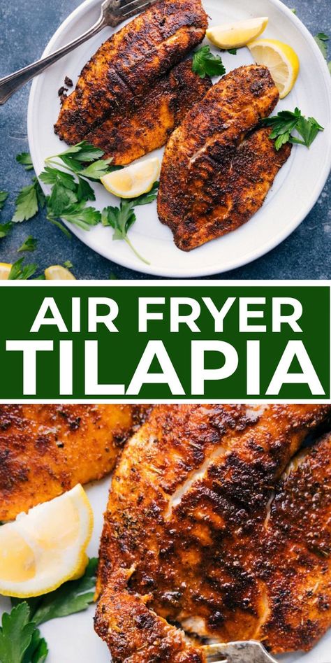 Spice Rub Recipes, Air Fry Fish Recipe, Cajun Fish Recipes, Air Fryer Tilapia, Tilapia Recipes Healthy, Air Fried Fish, Air Fryer Fish Recipes, Meals To Make, Air Fryer Oven Recipes