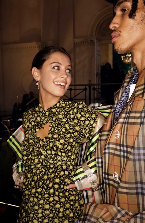 Iris Law and Kelvin Bueno attend the Burberry September 2017 show, wearing pieces from the new collection, for London Fashion Week Iris Law, Burberry Beauty, Laura Bailey, 2017 Runway, Poppy Delevingne, Sienna Miller, English Roses, When I Grow Up, Alexa Chung